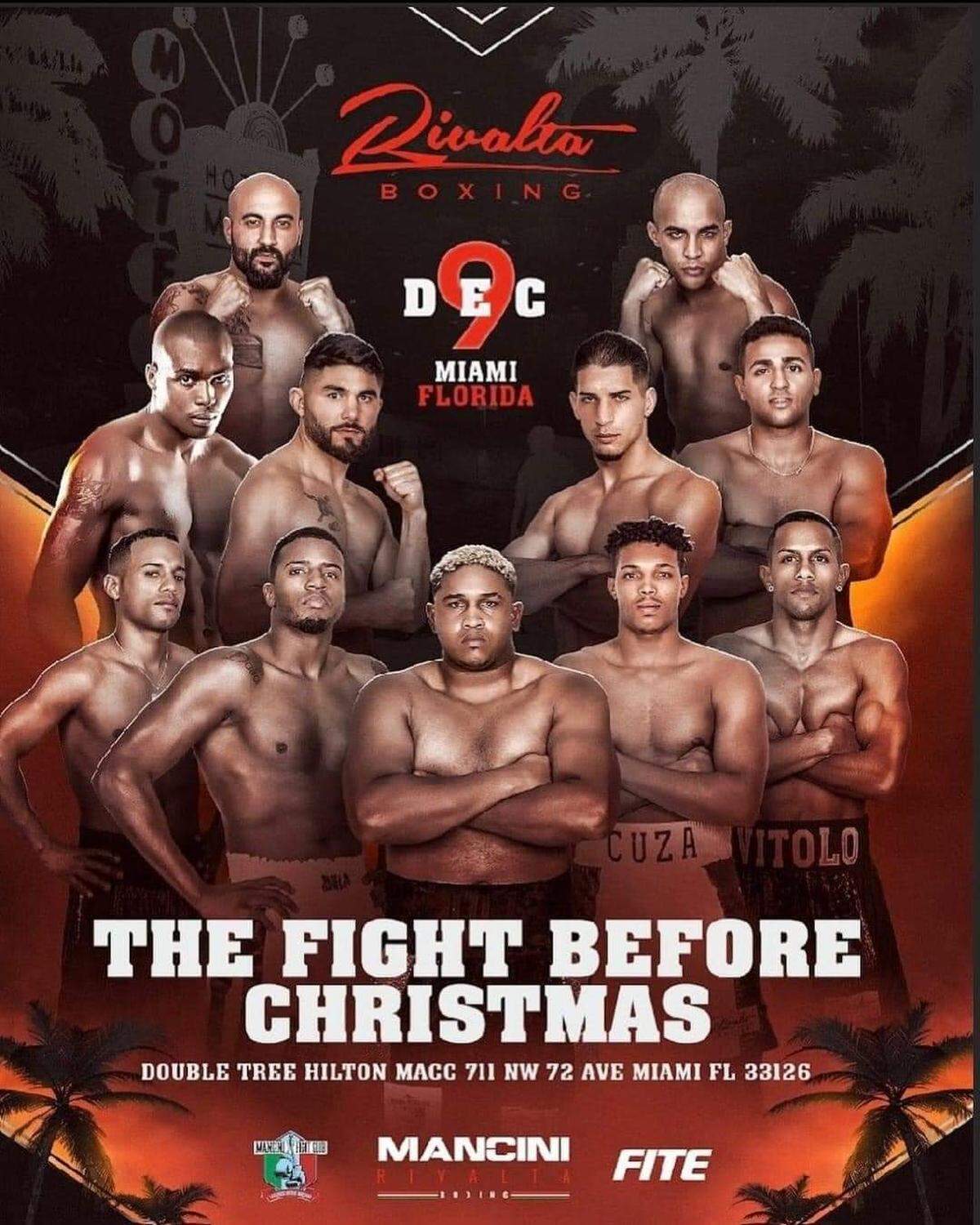 Póster de la cartelera del 9 de diciembre en Miami.