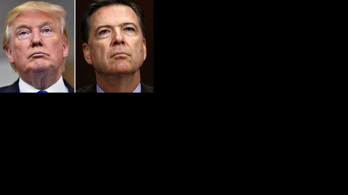 El presidente de los Estados Unidos, Donald Trump y el ex director del FBI James Comey. AP/Archivo 