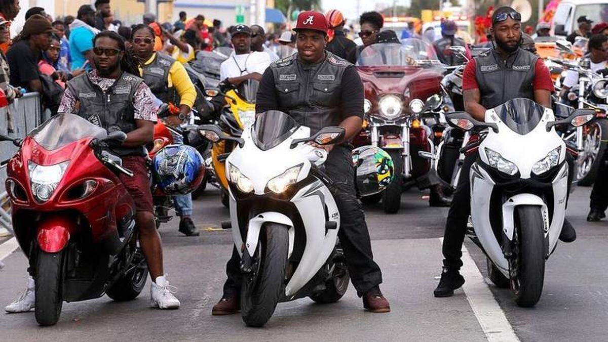 Motorcyclists&nbsp;at the 41st annual Martin Luther King Jr. parade in Liberty City in January 2018.