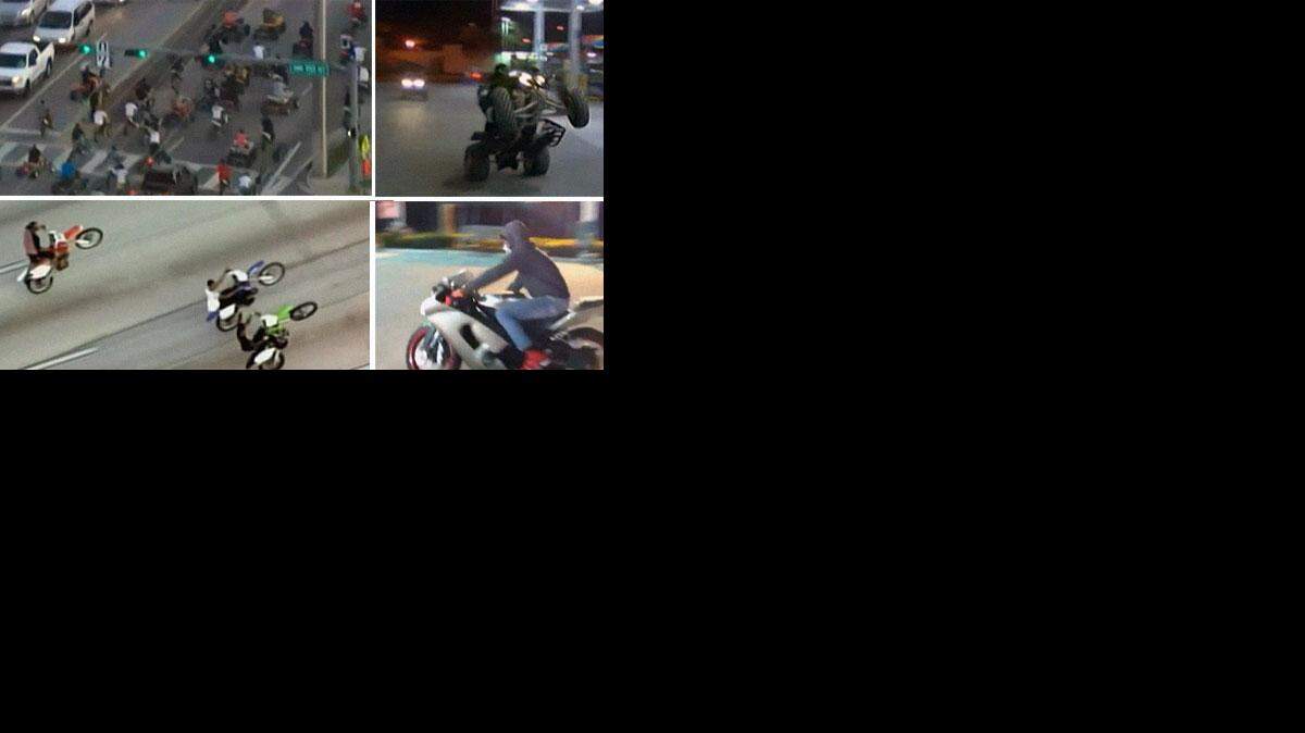 Miles de motociclistas —muchos de ellos de fuera de la ciudad— se reunieron en distintas partes del Condado Miami-Dade hace un año, y tomaron las calles al caer la tarde. Cortesía NBC6