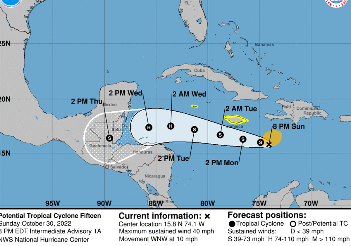 La décima tormenta tropical se formaría en el Caribe y podría intensificarse hasta convertirse en un huracán que amenazaría a Centroamérica.