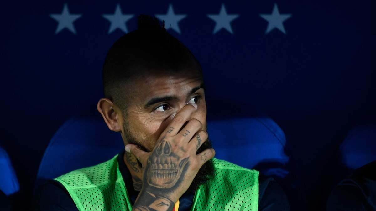 Arturo Vidal permanece en el banco de Barcelona en un partido ante el Leganés, el 26 de septiembre de 2018.