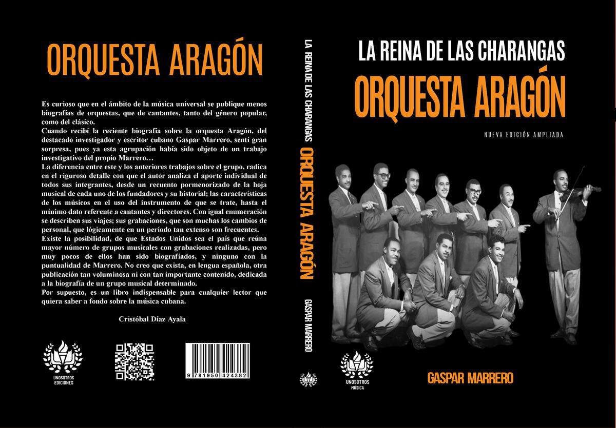 Portada y contraportada de ‘Orquesta Aragon, La reina de las charangas de Cuba’.
