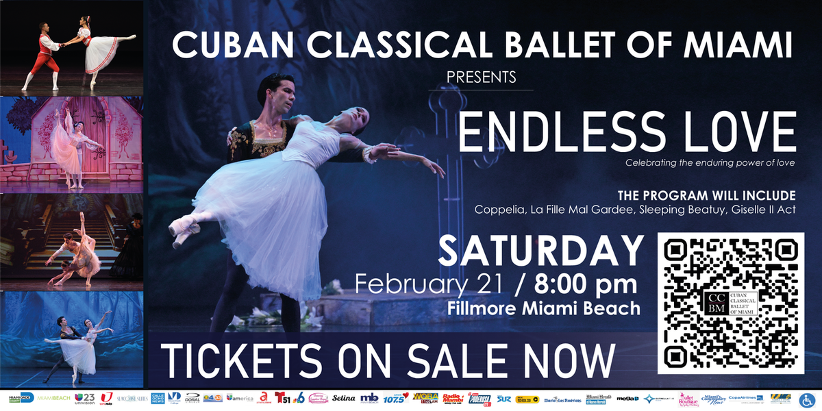 Espectáculo “Amor sin fin” de Ballet Clásico Cubano en el Fillmore Miami Beach.