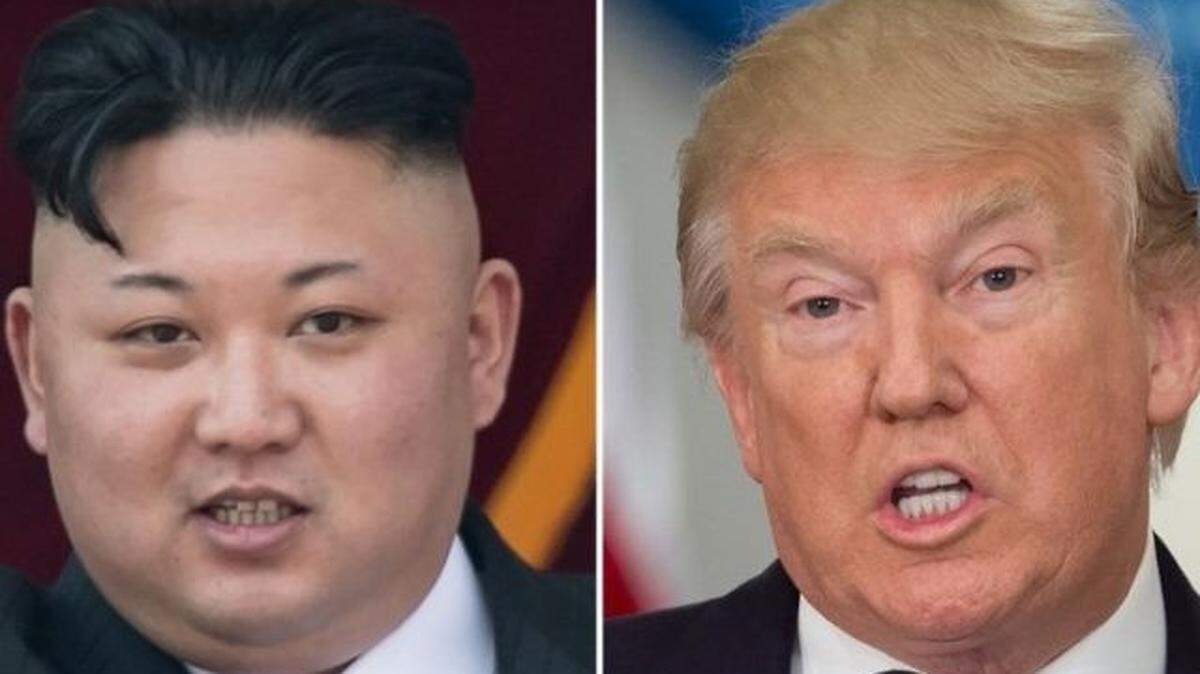 El líder norcoreano Kim Jong-Un y El presidente de Estados Unidos, Donald Trump. 
