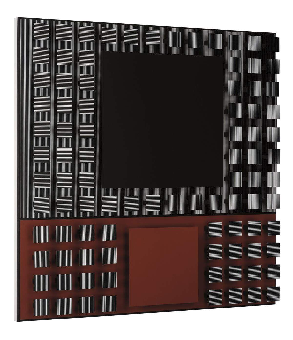 “Noir et brique”, 1990, 153 x 152 x 17 cm.