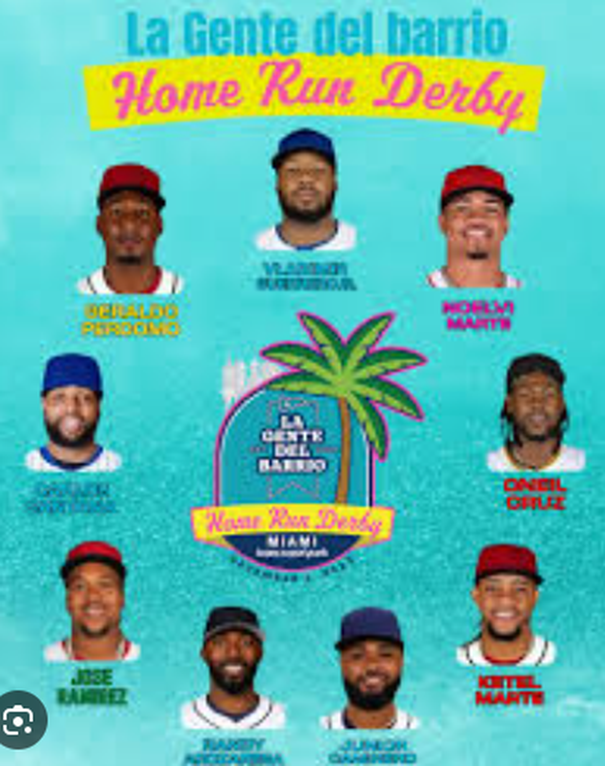 Vladimir Guerrero Jr., uno de los rostros más influyentes del béisbol de Grandes Ligas, encabeza una alineación estelar para el Home Rum Derby  que incluye a Noelvi Marte, Oneil Cruz, Ketel Marte, Junior Caminero, Randy Arozarena, Carlos Santana, Geraldo Perdomo y José Ramírez.
