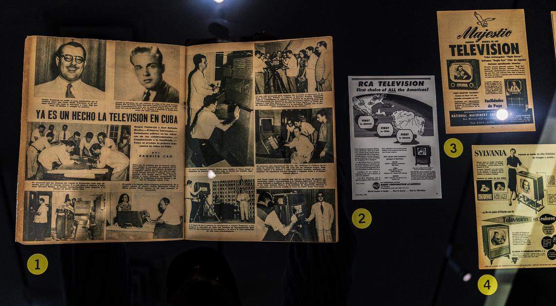 Magazines and images part of “The Telenovela Archives: Serialized Fiction in Cuba Before the Revolution” exhibit on display at the Cuban Heritage Collection at the Roberto C. Goizueta Pavillion on the University of Miami's Otto G. Richter Library, on Wednesday October 29, 2025.