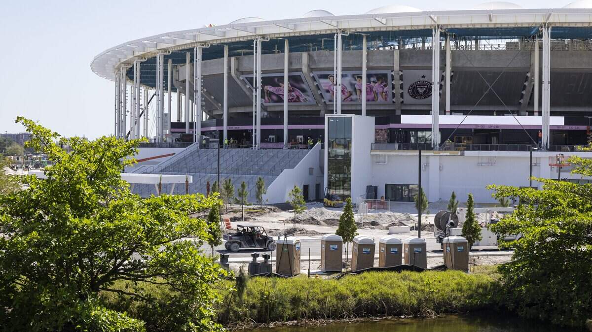 Vista del Nu stadium en la etapa final de su construcción el pasado 24 de marzo.