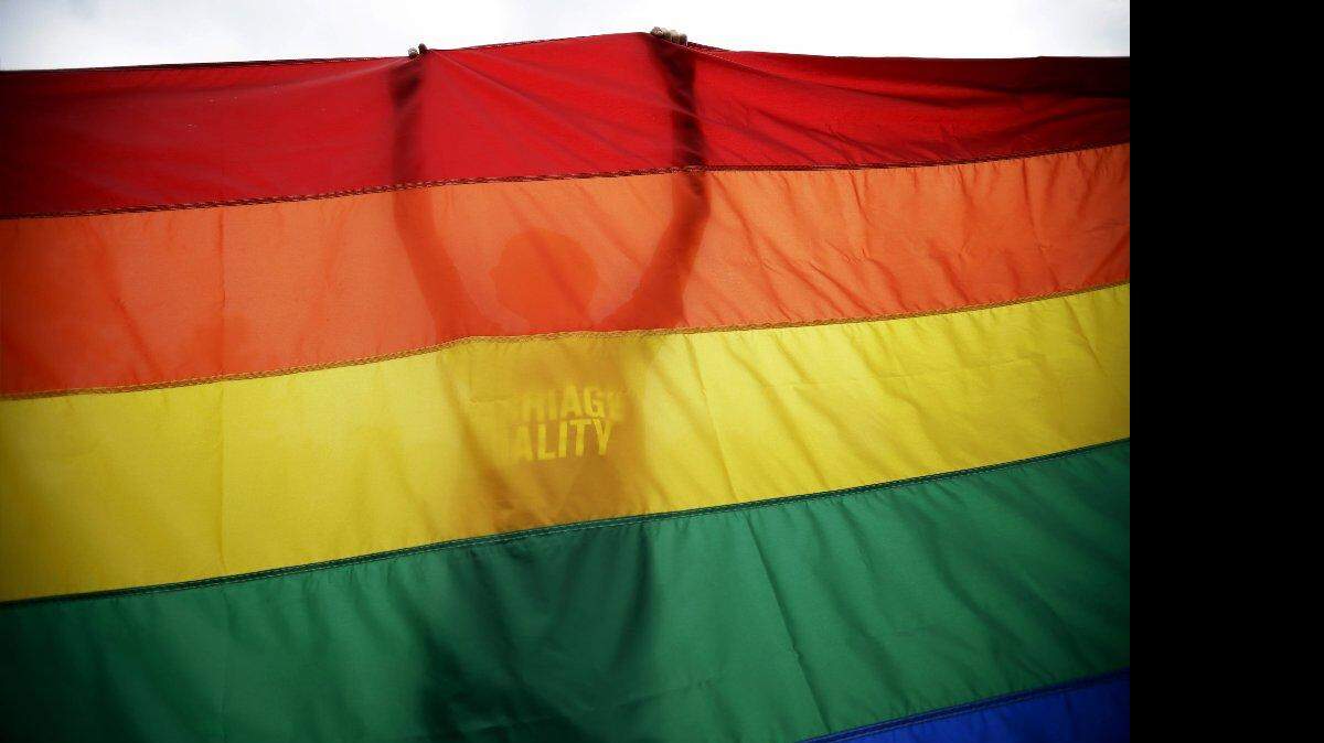 Foto de archivo de una bandera gay.