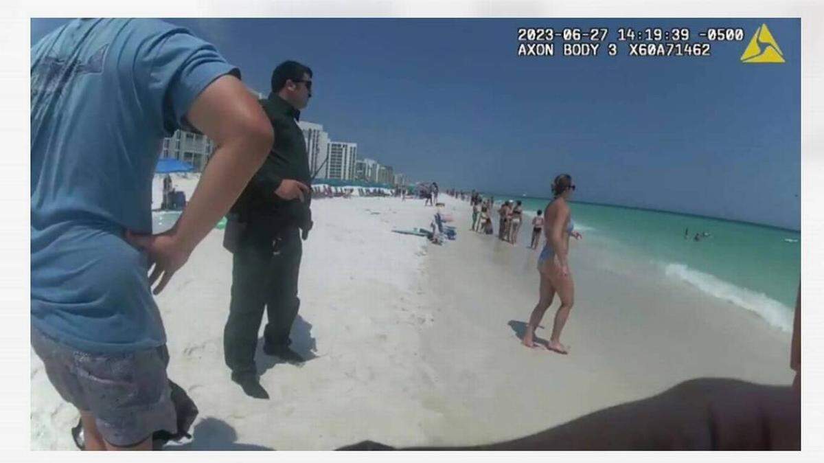 La policía del Condado Okaloosa dio a conocer imágenes de una cámara corporal, después que la estrella de la NFL, Ryan Mallett, se ahogó en la costa de la Florida.