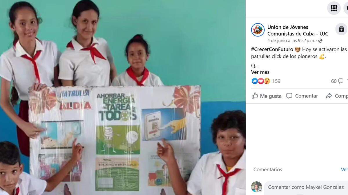 Estudiantes de enseñanza primaria en Cuba deben sermonear a vecinos para crear conciencia sobre el ahorro en medio de los constantes apagones.