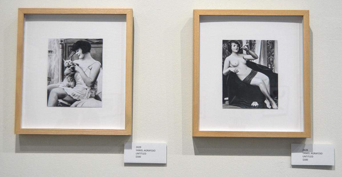 Una reproducción de las postales eróticas de mujeres de los años veinte de Yaniel Agrafojo Sánchez.