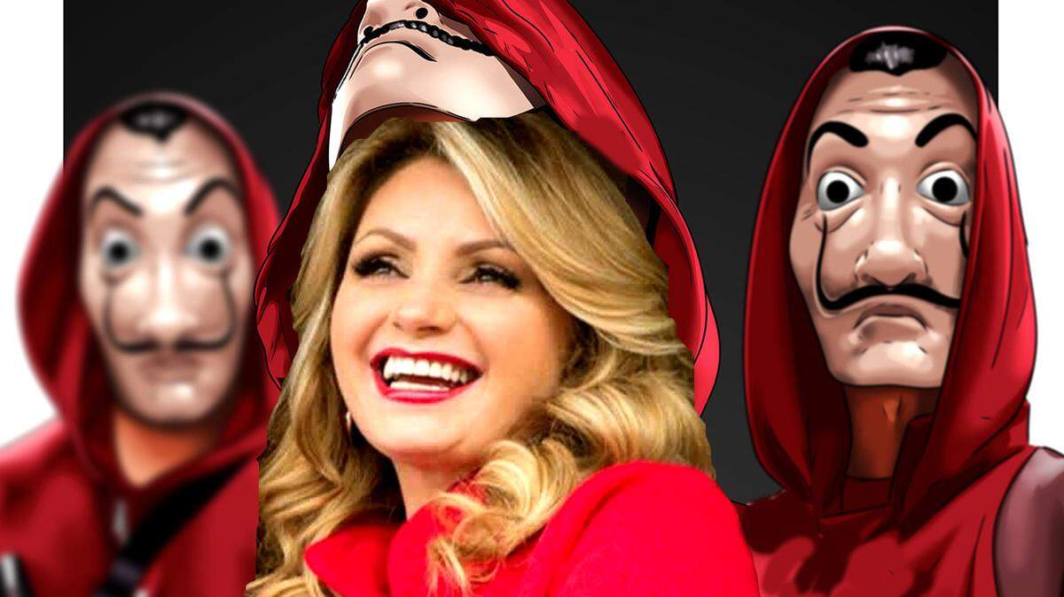 Fotomontaje de Angélica Rivera y personajes de ‘La Casa de Papel’.