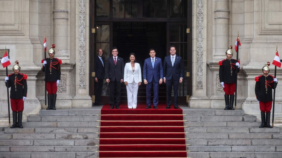 Perú se une a coalición antidroga de EEUU tras visita de Rubio; Fujimori anuncia “nueva era”