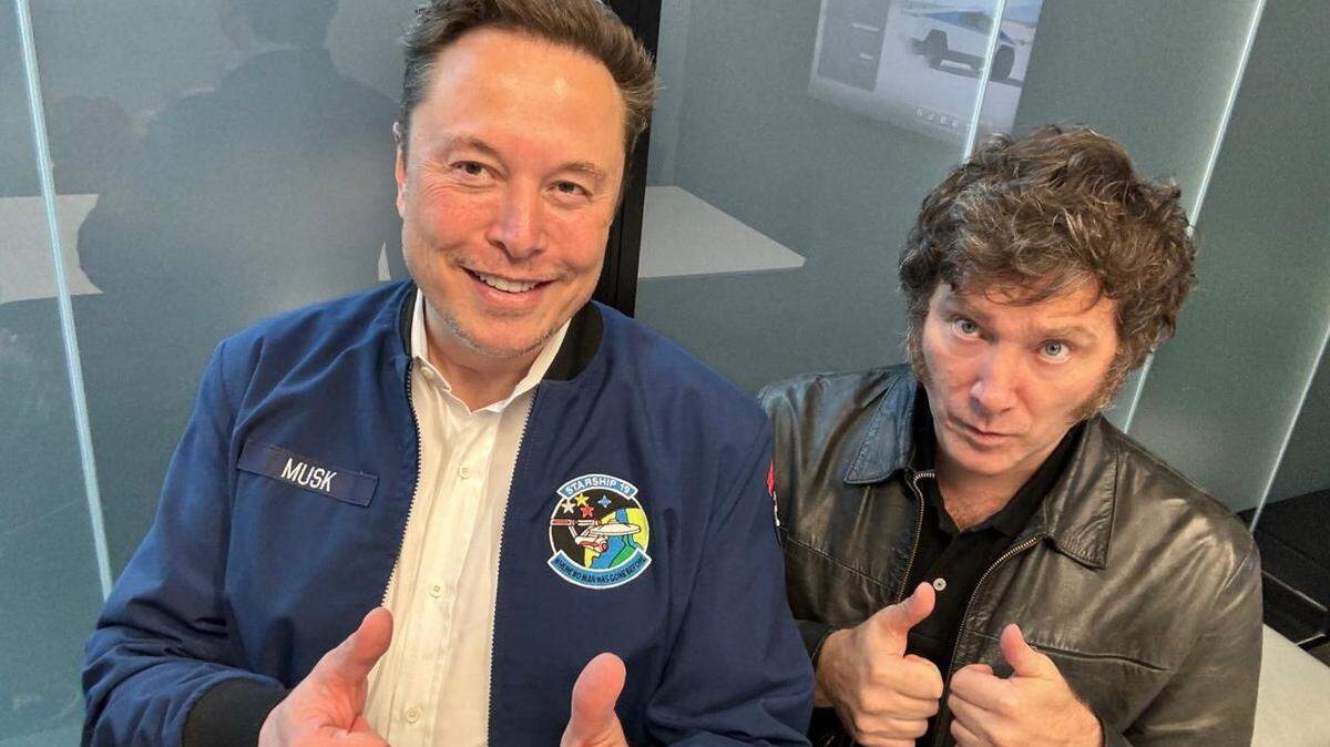 Elon Musk y Javier Milei PRESIDENCIA ARGENTINA 13/4/2024