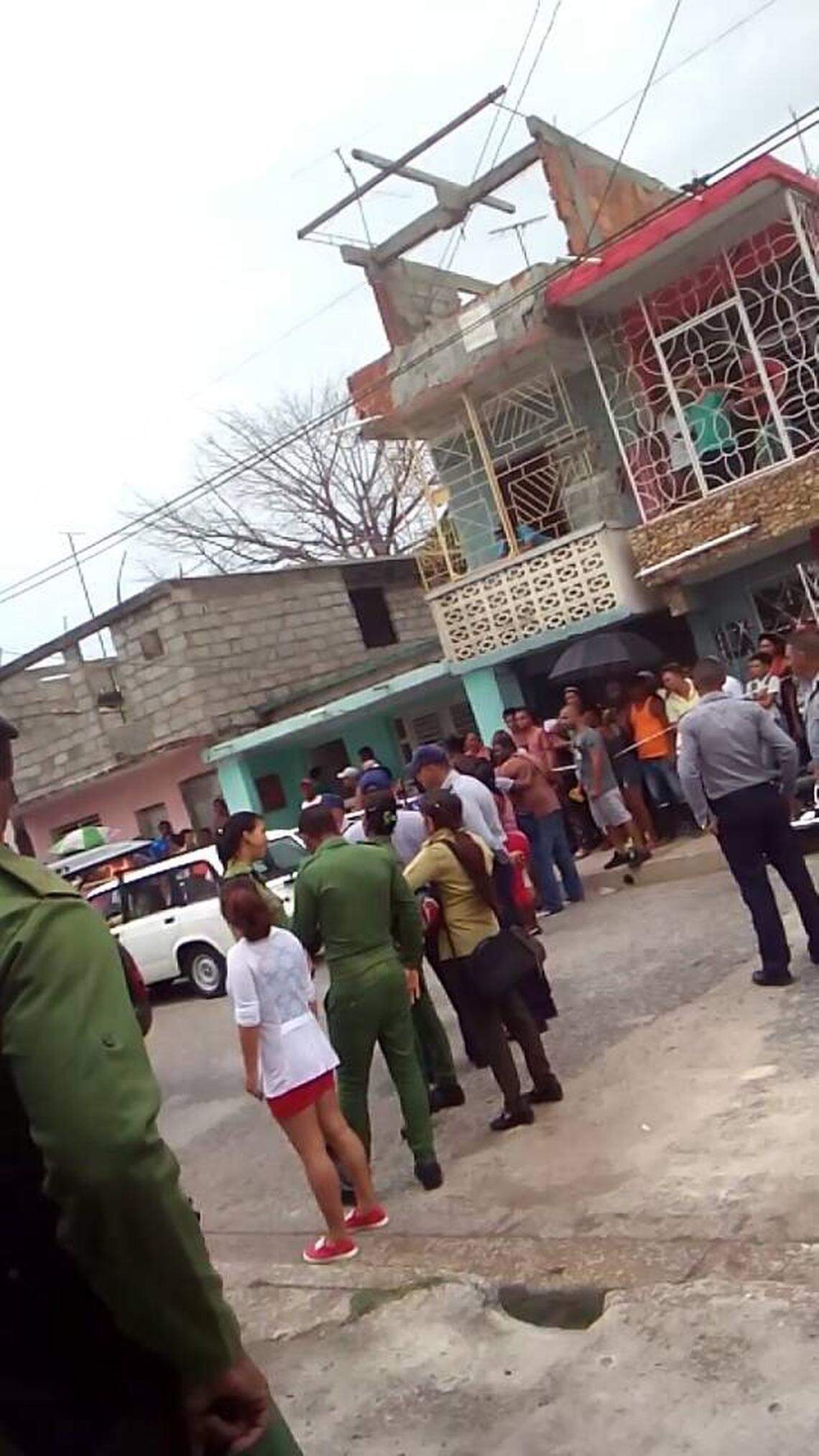 Cuban police at the scene of a double-murder in Cienfuegos. The government does not publish figures on the number of violent crimes on the island and the official press rarely covers those incidents.