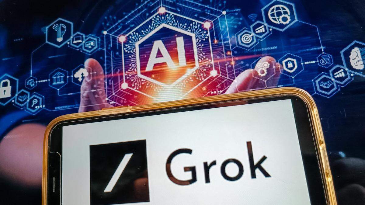 Illustration of the logo and website of GROK, France, September 16, 2024. Grok is a generative artificial intelligence chatbot developed by xAI. It is developed at the initiative of Elon Musk. (Photo by Riccardo Milani / Hans Lucas / Hans Lucas via AFP) (Photo by RICCARDO MILANI/Hans Lucas/AFP via Getty Images)