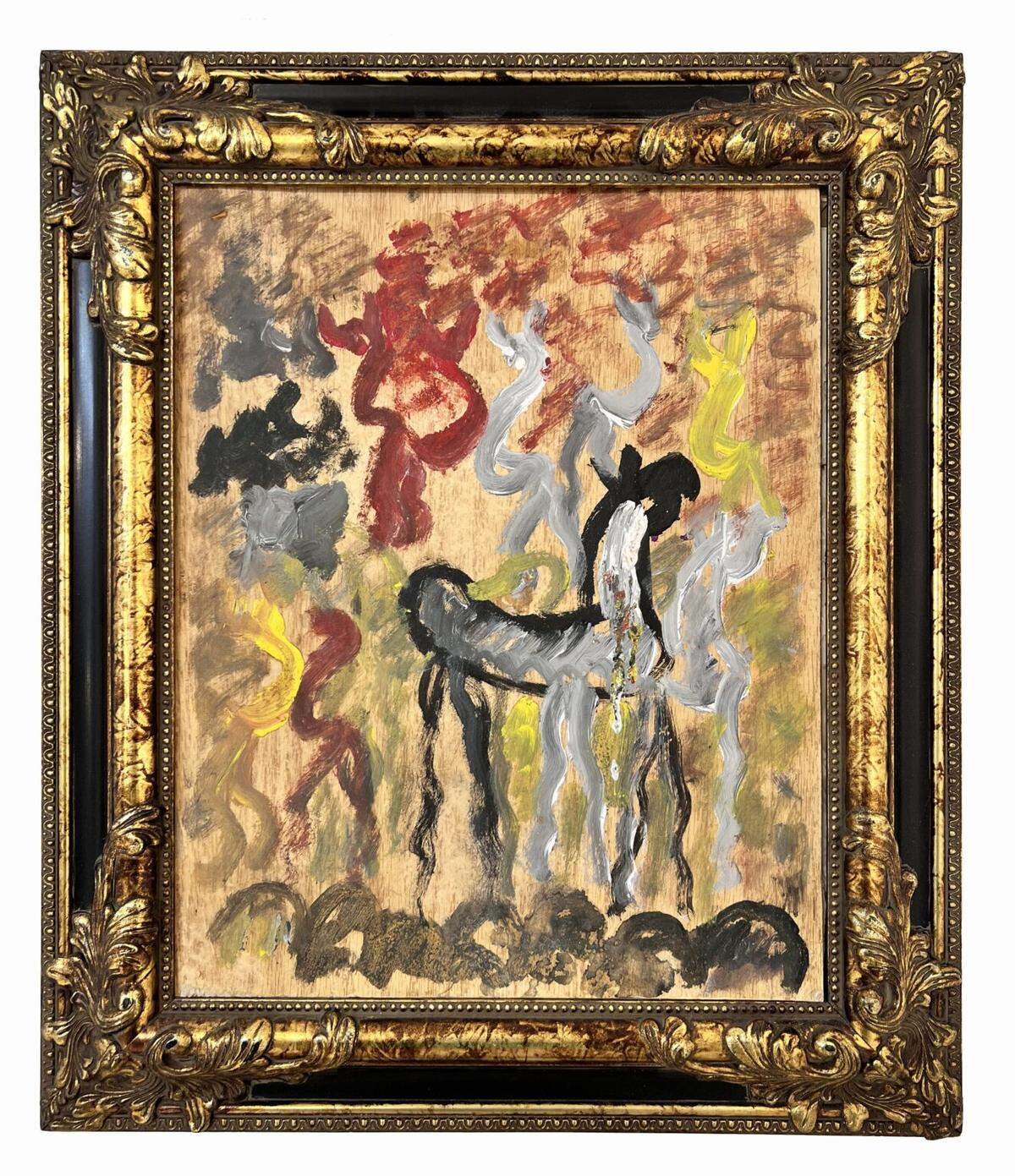 “Freedom Horse” (sin fecha), técnica mixta sobre madera.