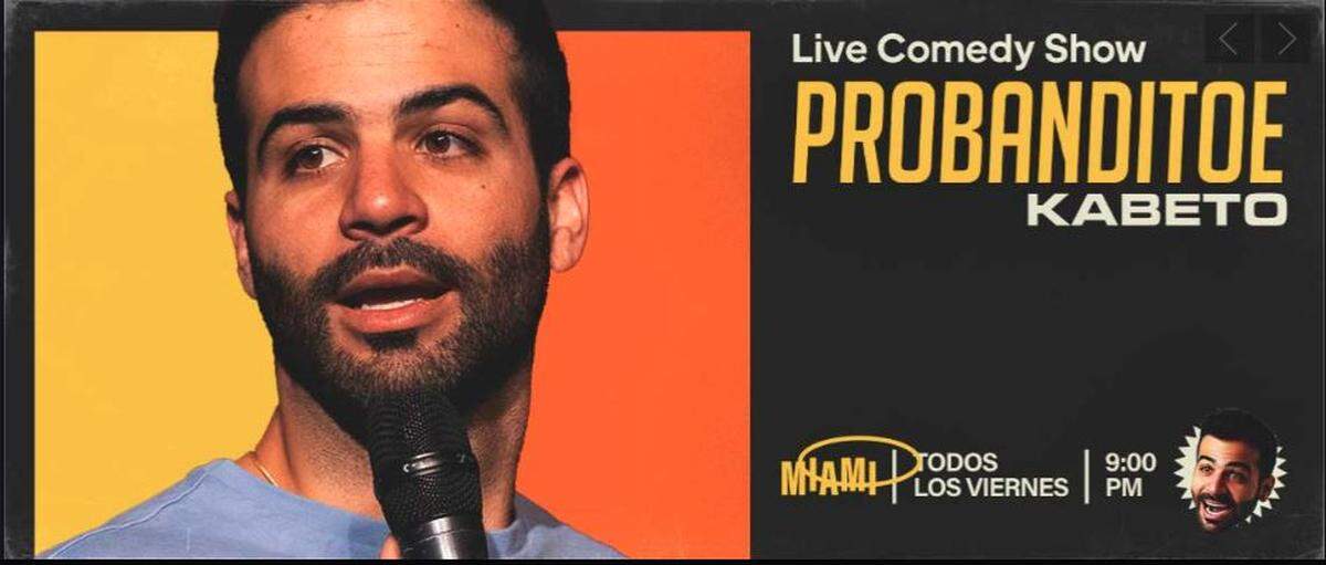 El comediante Kabeto en el Teatro Trail con “Probanditoe”.