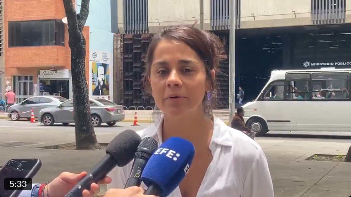 Imagen tomada de un video en X de la activista colombovenezolana Martha Lía Grajales que fue compartido el viernes 8 de agosto de 2025.