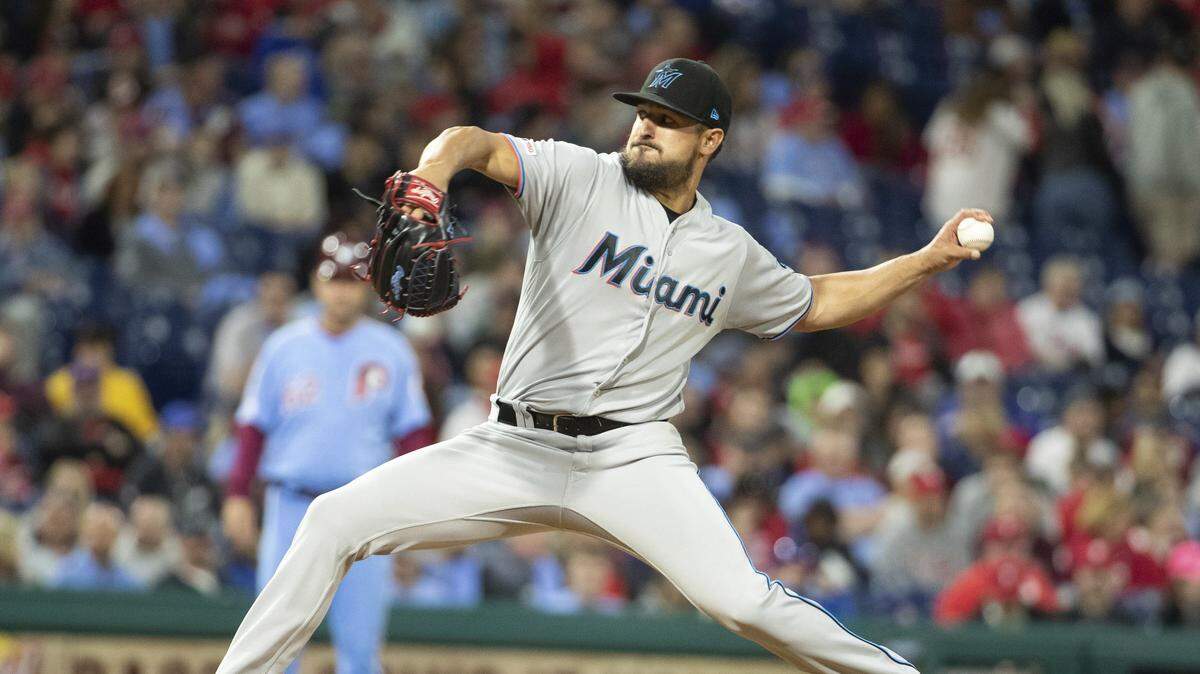 Miami Marlins pitcher Caleb Smith struck out eight batters in six innings against the Philadelphia Phillies on Thursday.