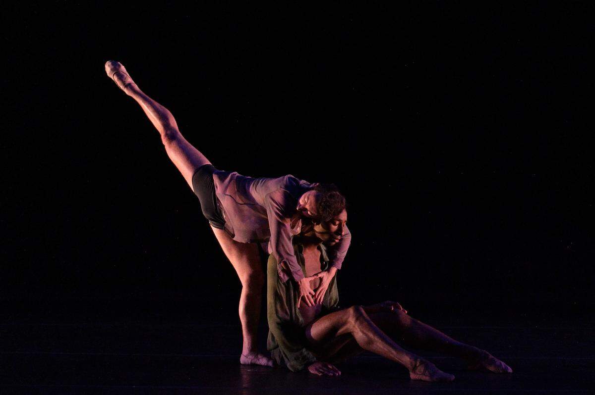 Yanis Eric Pikieris y Daniel White en “Landscapes” de Donna Goffredo Murray, una de las obras presentadas por Dimensions Dance Theatre of Miami en Men Who Dance II.