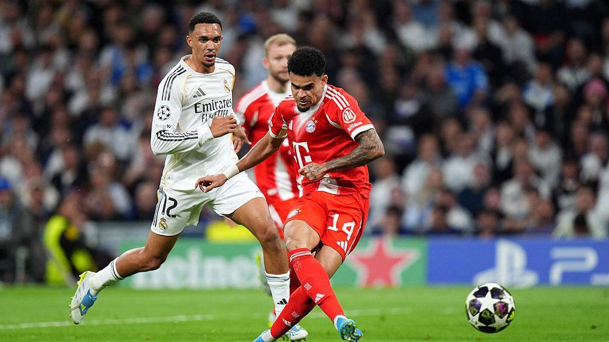 El delantero colombiano Luis Díaz anotó el primer gol del Bayern Munich ante el Real Madrid, en el partido de ida de los cuartos de final de la Liga de Campeones, celebrado el 7 de abril de 2026 en el Estadio Santiago Bernabéu de Madrid.