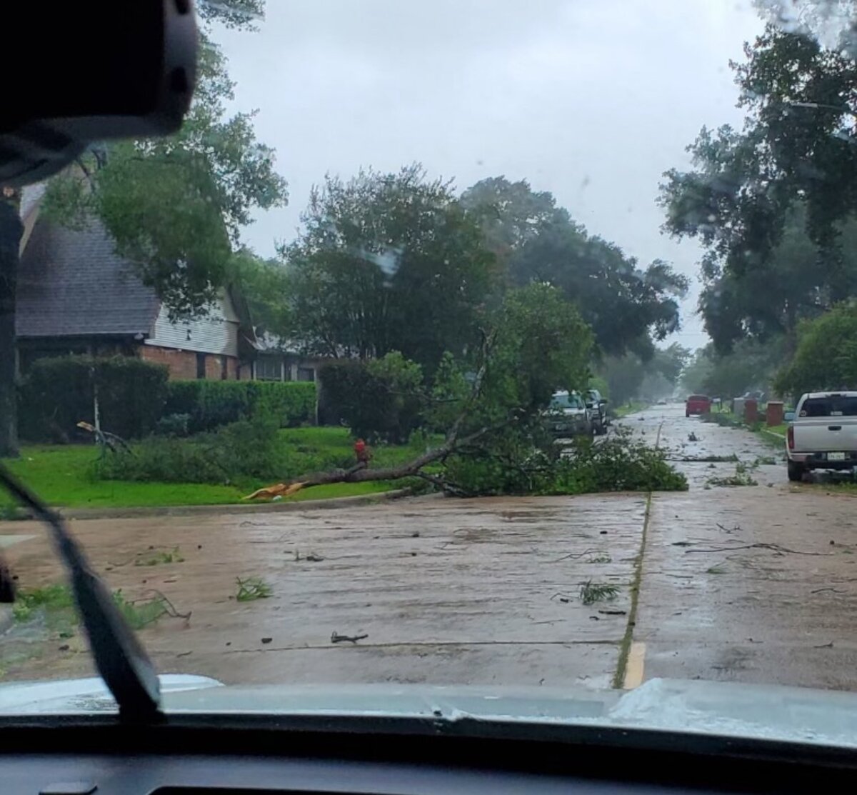 Destrozos causados por el huracán Beryl en Texas el 8 de julio de 2024.