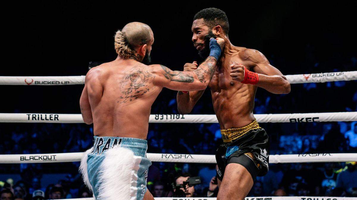 Bryan Durán venció por nocaut técnico en el mismo primer asalto a Kasim Ruffin para poner de pie a miles de fanáticos que le siguen con pasión y que le han convertido en una de las atracciones de BKFC en el sur de la Florida.