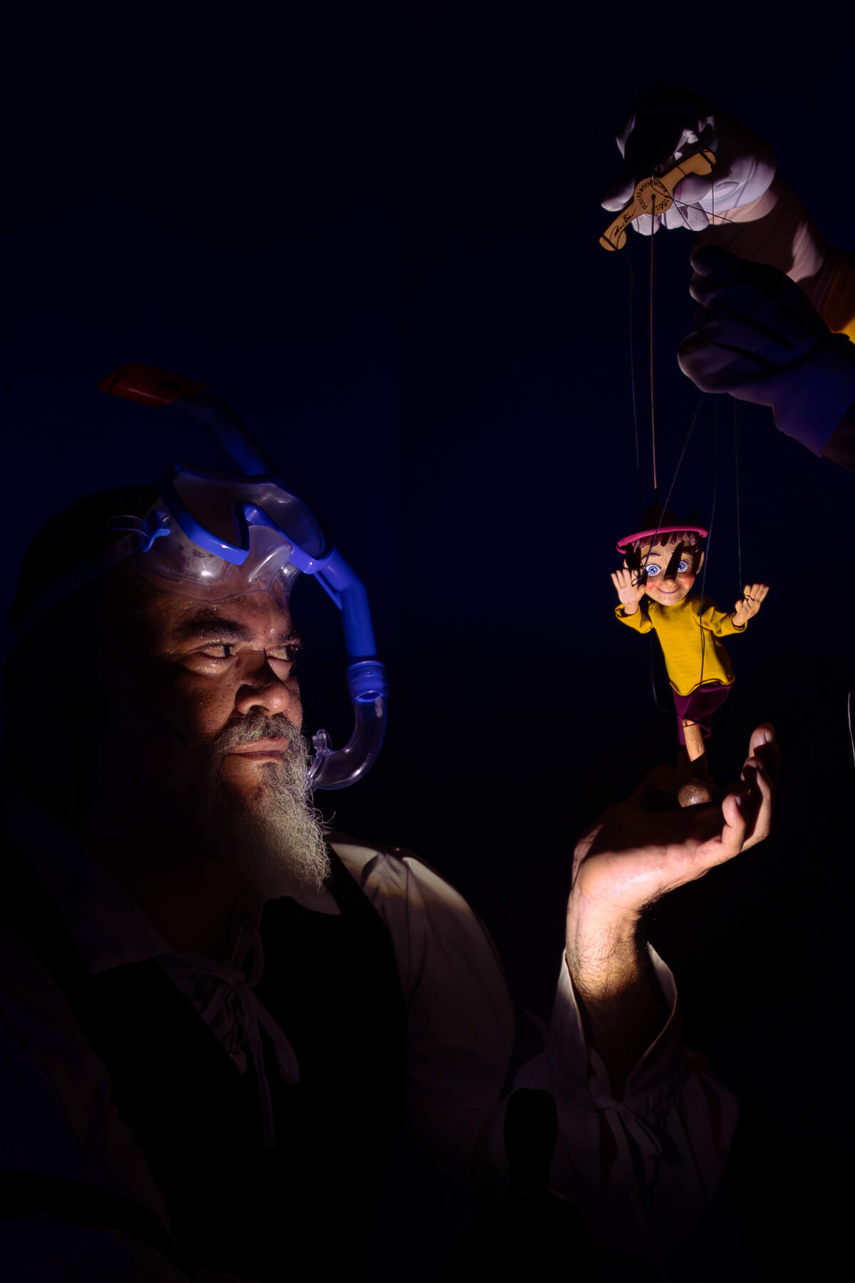 Geppetto, interpretado por Christian Ocón.