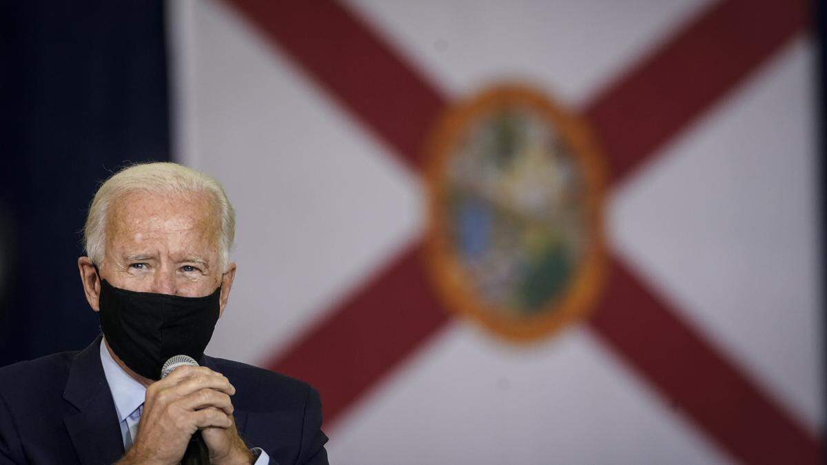 TAMPA, FL - SEPTEMBER 15: Democratic presidential nominee Joe Biden participates in a roundtable event with military veterans at Hillsborough Community College on September 15, 2020 in Tampa, Florida. Biden is making stops in Tampa and Kissimmee in the pivotal swing state of Florida. (Photo by Drew Angerer/Getty Images)