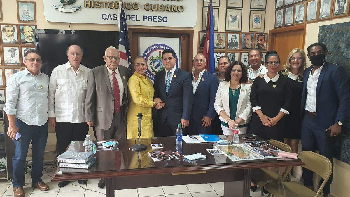 Fundación Rescate Jurídico lanza campaña en apoyo a los presos políticos del 11J en Cuba desde la Casa del Preso Político en la Pequeña Habana (09/21/2021)