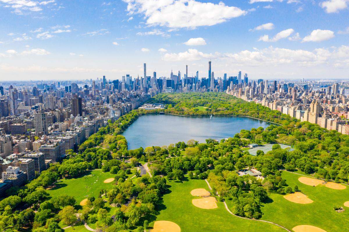 Vista aérea de Central Park, en Manhattan (Nueva York, Estados Unidos).