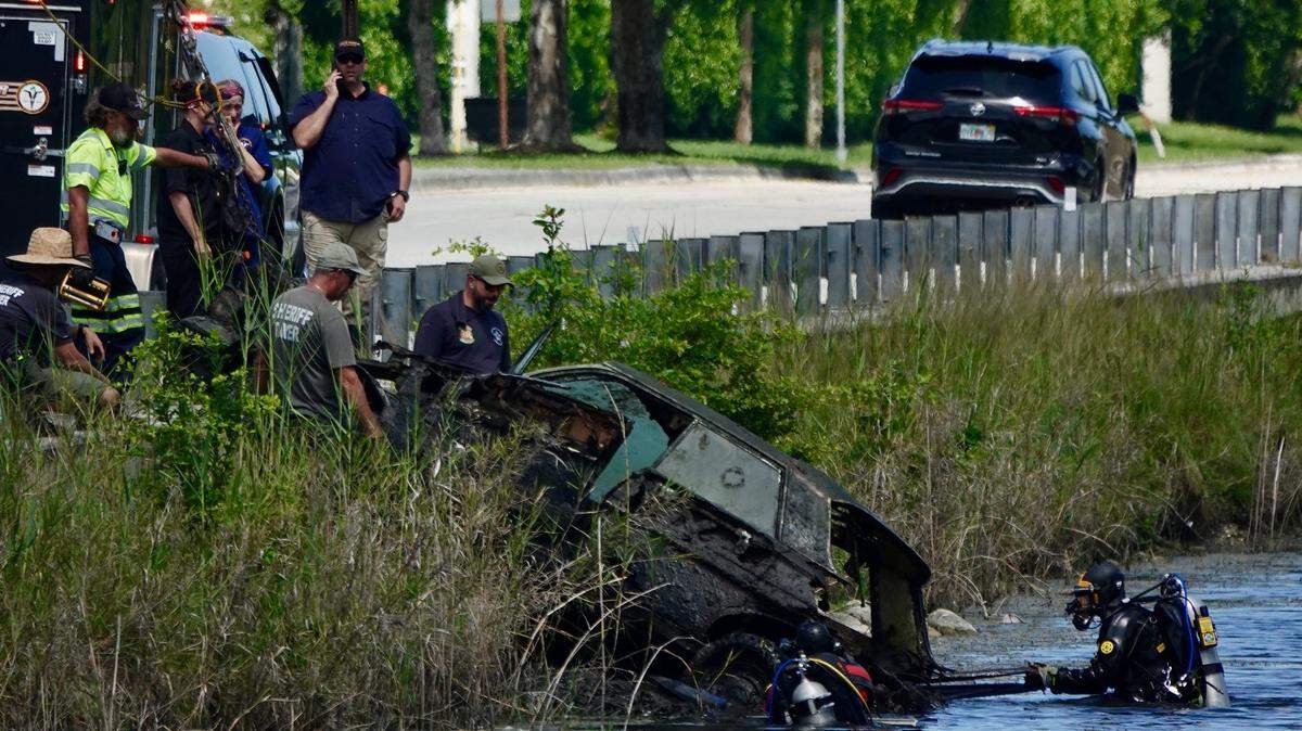Según dijo la policía del Condado Broward (BSO), los restos de una persona desaparecida se encontraron el domingo en un automóvil sumergido en un canal de Plantation.