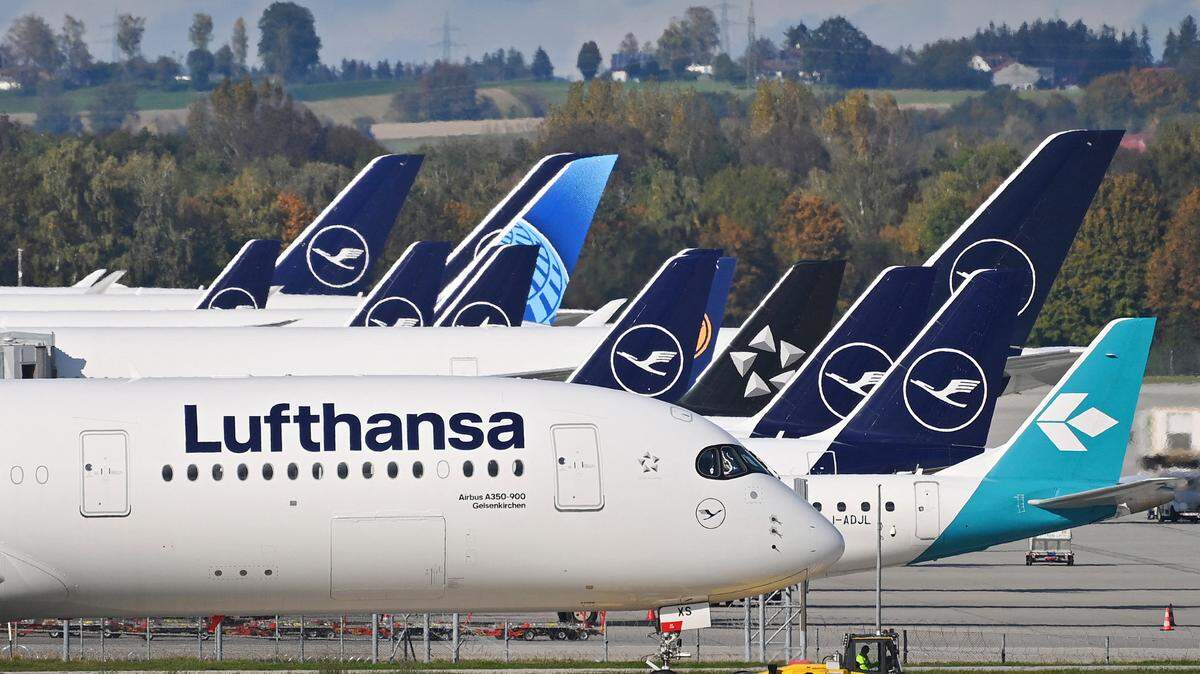 Imagen archivo de aviones de la aerolínea Lufthansa en el Aeropuerto Franz Josef Strauss en Munich.