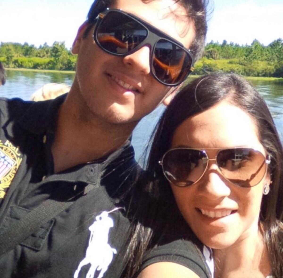 Samuel Moreno y Alba Alonso en otros tiempos. El hijo del magistrado chavista hoy amenaza a la madre de su hija con torturar a su familia si no regresan de España.