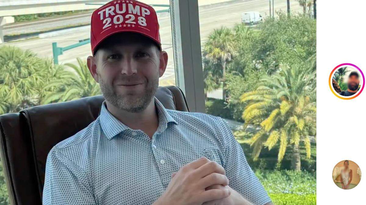 Eric Trump. Captura de pantalla/Instagram.