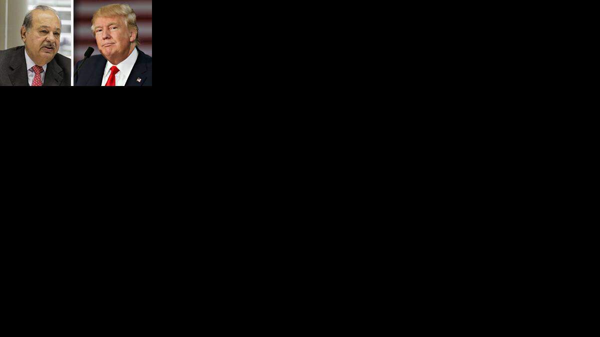 Carlos Slim y Donald Trump. AP-Archivo