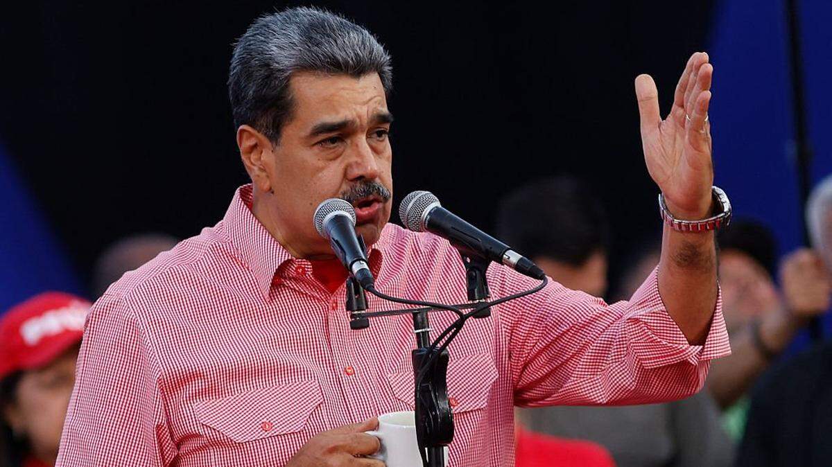 Venezuela's President Nicolas Maduro speaks during a demonstration for the swearing-in of Bolivarian committees in Caracas on November 15, 2025. (Photo by AFP) (Photo by STRINGER/AFP via Getty Images)