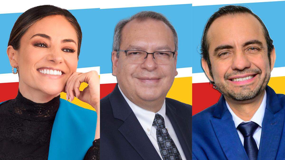 Olga Lucía Murcia, Alejandro Murcia (cen.) y Camilo Florido integran la lista de candidatos del Centro Democrático a la Cámara de Representantes por los colombianos en el exterior.