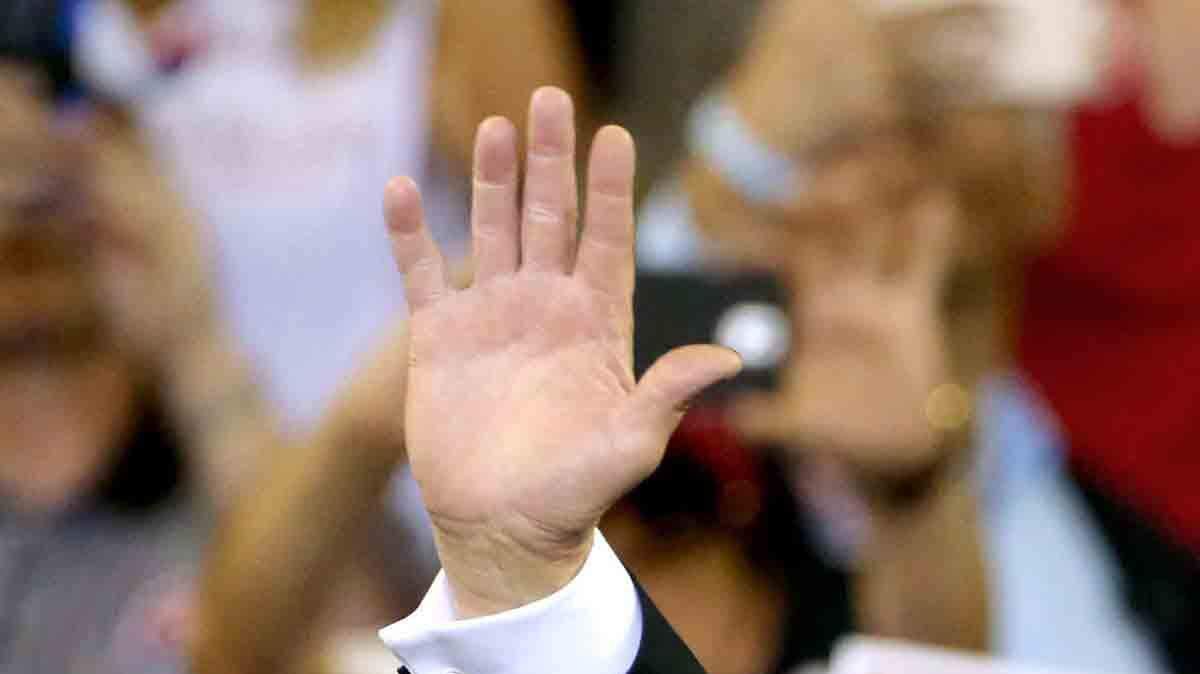 El candidato republicano Donald Trump durante una evento de campaña en la Universidad Central de la Florida, en Orlando, el 5 de marzo. 