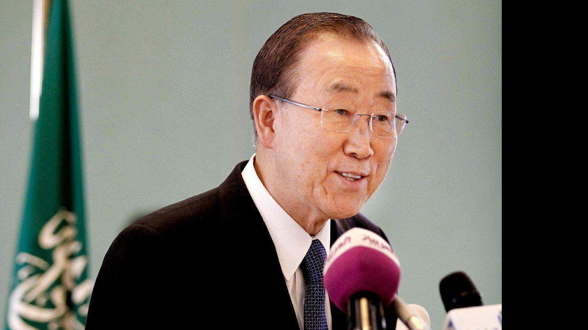 El secretario general de las Naciones Unidas Ban Ki-Moon.