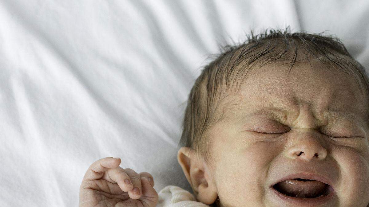 Un bebé llorando. Foto Dominio Público.