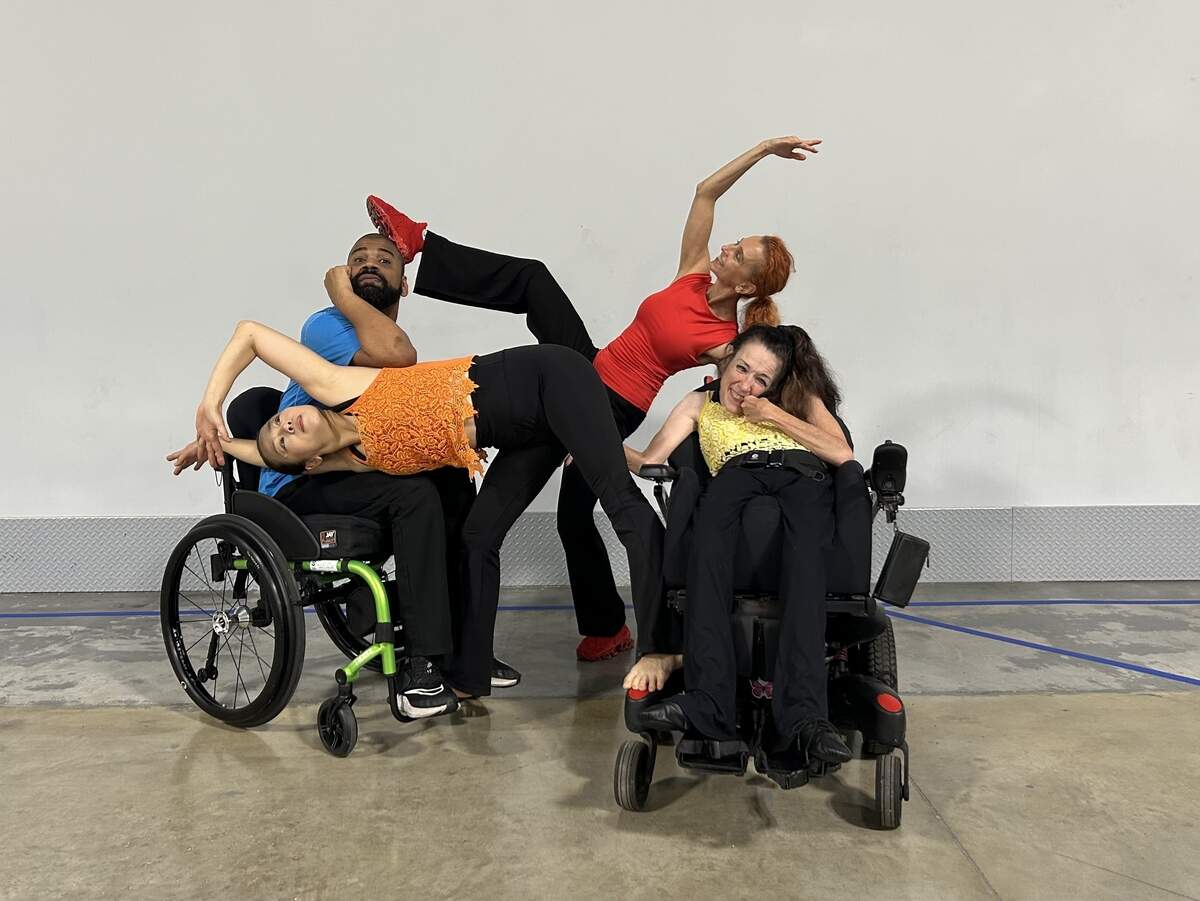 De izquierda a derecha: Los bailarines Charles Salnave, Sun Young Park, Anastasia Arkin y Marjorie Burnett, de Karen Peterson & Dancers (KPD).