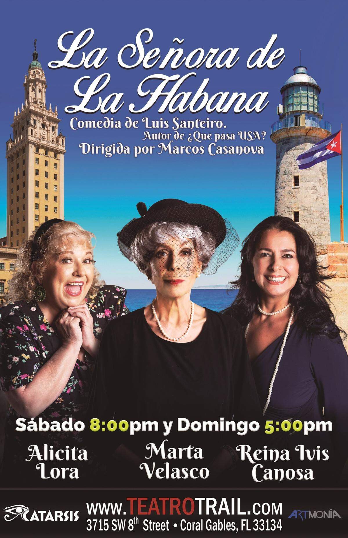 Del creador de “¿Qué pasa, USA?”, Luis Santeiro, “La Señora de La Habana” es otra comedia que el Trail presenta todo el mes de septiembre. Veinte años después de haber sido separada por el gobierno de Fidel Castro, una familia cubana se reencuentra en Miami. 