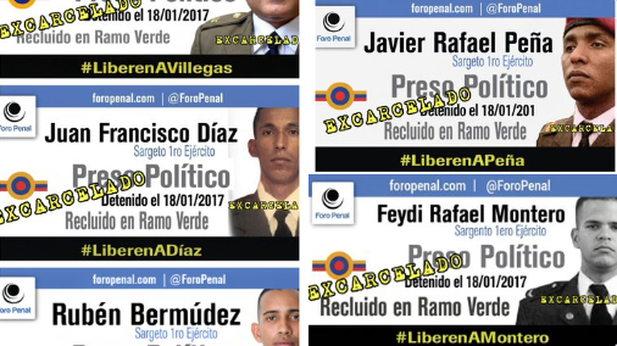 La ONG venezolana Foro Penal informó este martes que siete sargentos y un general venezolano salieron de la cárcel con libertad plena tras pasar casi diez años detenidos, acusados de una presunta conspiración contra el Ejecutivo en la que también fue señalado el exministro de Defensa Raúl Isaías Baduel, quien falleció en 2021 bajo custodia del Estado.
