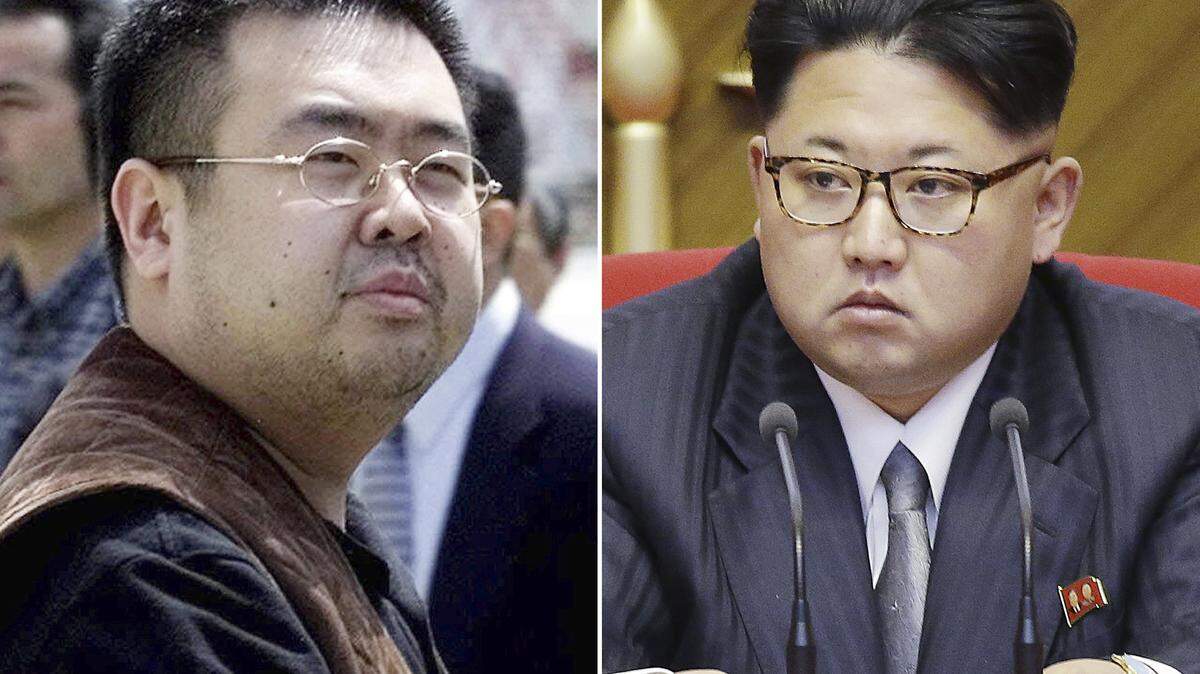 Combinación de fotos de Kim Jong Nam, izquierda, y el líder norcoreano Kim Jong Un. Foto de archivo.