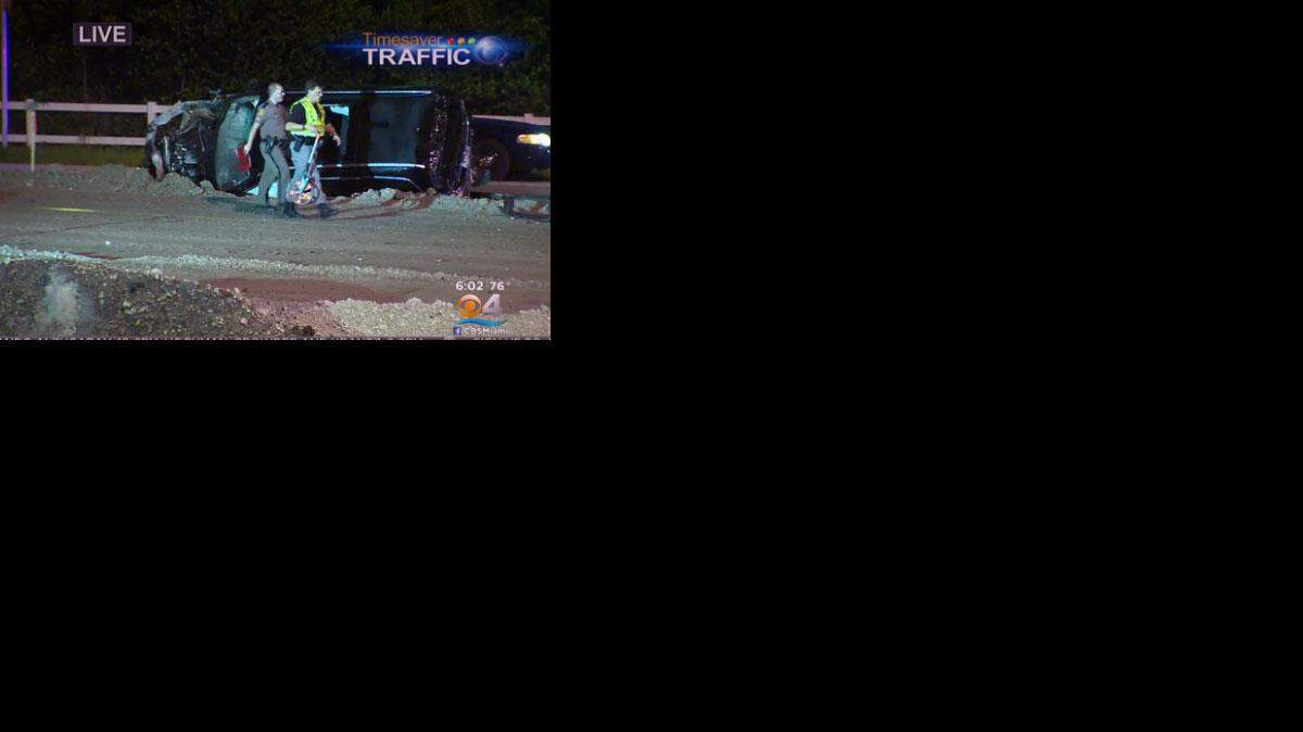 La policía divisó el auto cuando era conducido de manera errática por Miami Gardens Drive. 