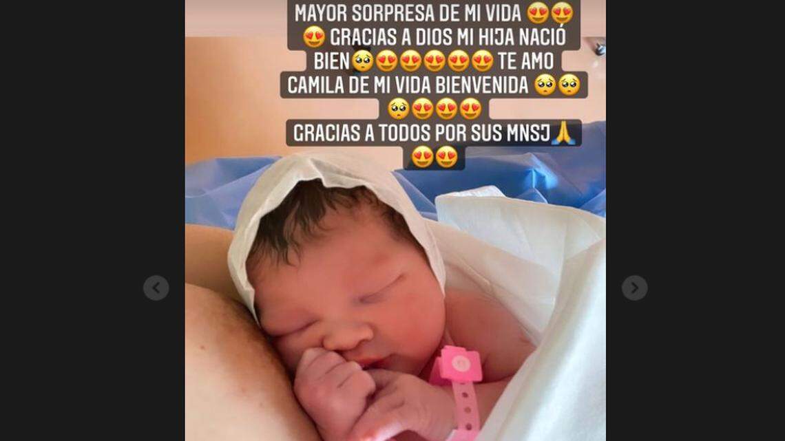 Camila, la hija del futbolista venezolano Eric Ramírez, delantero del Real Sporting de España, nació el sábado 26 de febrero de 2022 en un hospital de Ucrania en momentos en que este país europeo enfrenta la invasión de Rusia.